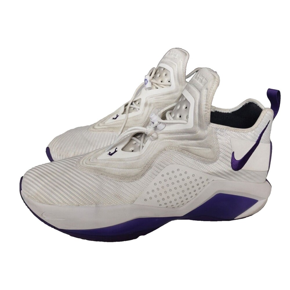 Nike LeBron James Soldier 14 White Purple CW4221-603 sz 18 US Men's